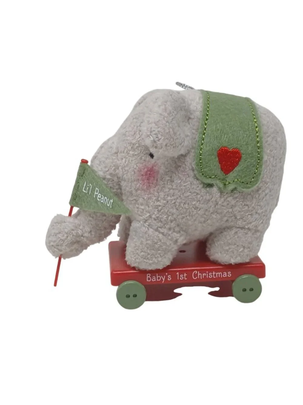 Hallmark Keepsake Lil Peanut Babys 1st Christmas Ornament 2012 Elephant Wagon D9